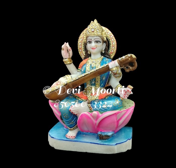 Small Marble Saraswati Idol