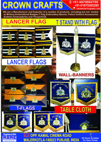 military embroidery flag