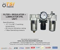 Filter Regulator Lubricator - Aluminum Alloy, 195x85x105 Mm, 1/2 Inch Bsp, 40 Micron Filtration, 150 Ml Bowl Capacity