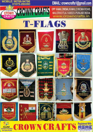 Army Embroidery T Flag And Flags Of  Bihar Regiment