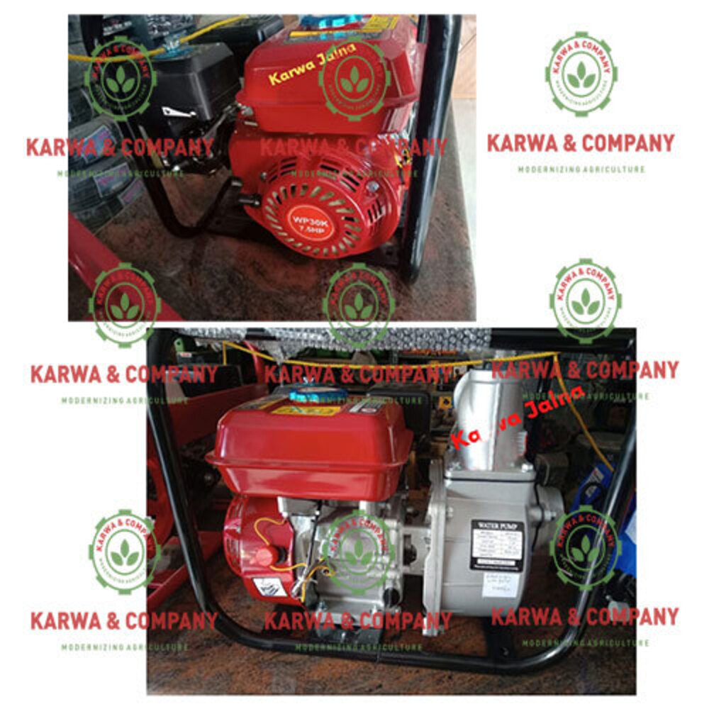 Wp 30 Water Pump Set With Petrol Engine - Color: Silver& Red