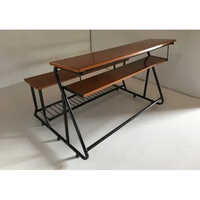 Brown 3 Seater School Bench And Desk