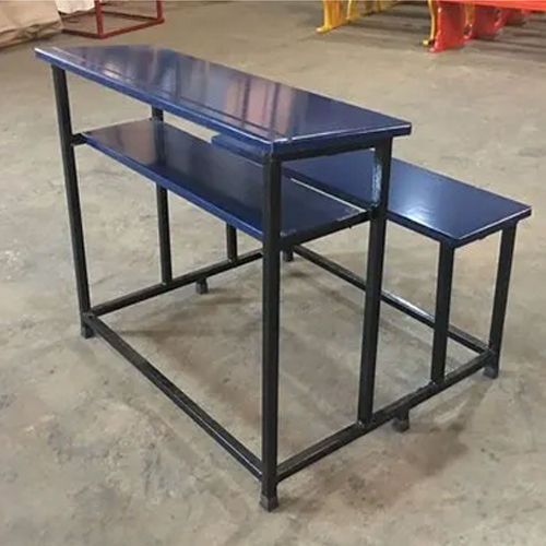 Blue-black Blue School Bench And Desk