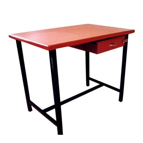 Red-Black Single Seater School Table