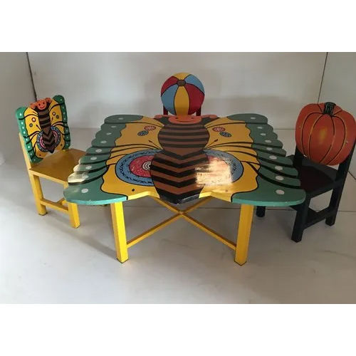 Multicolour Kids Wooden Activity Table