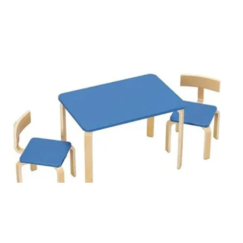 Blue-Brown Kids School Table And Chair