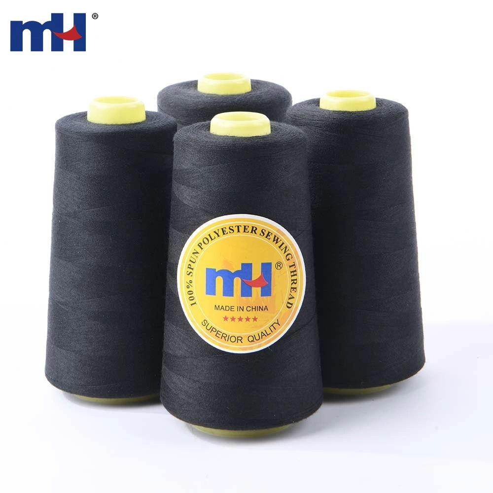 Polyester Thread Yarn 40/2 100% Spun Polyester Sewing Thread Black and White