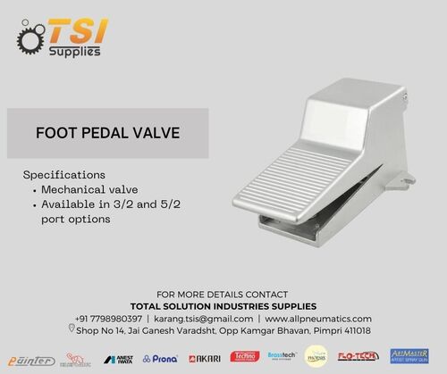 Foot pedal valve