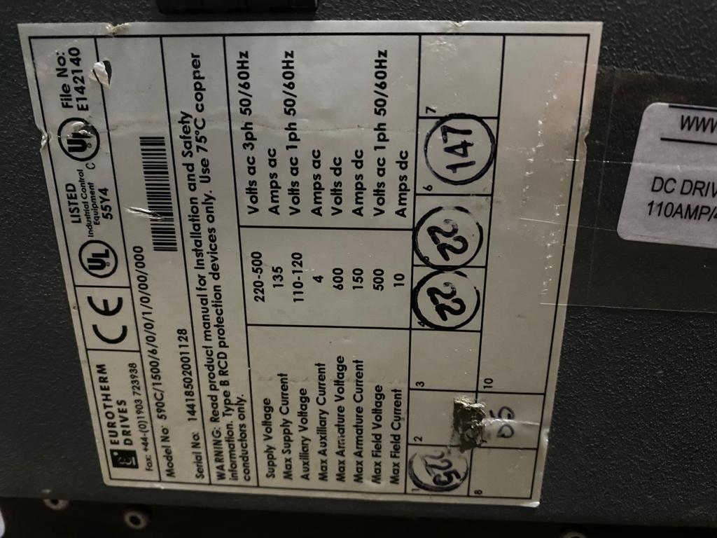 SSD PARKER 590C DC DRIVE 150AMP 400VOLT