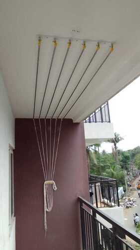 Ceiling mounted pulley type cloth drying hangers inKudayathoor  Kerala