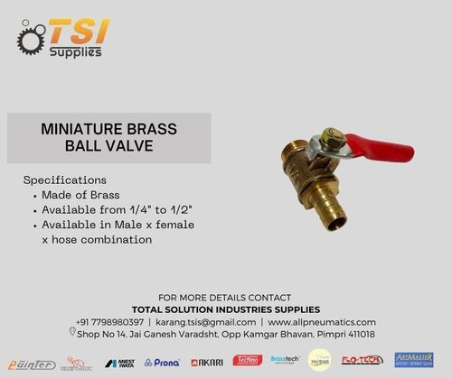 MINIATURE BRASS BALL VALVE