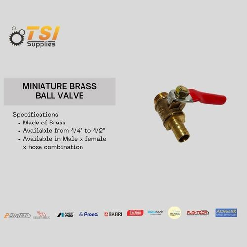 Miniature Brass Ball Valve - Application: General Purpose