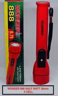 Wonder 888 Torch - Red Rechargeable Light | Warranty Included