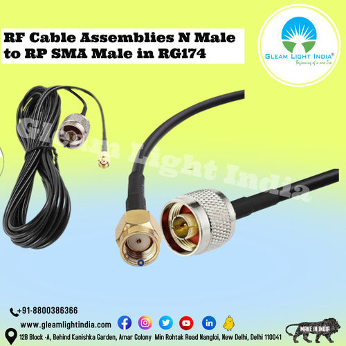 RF Cable Assemblies N Male to RP SMA Male in RG174