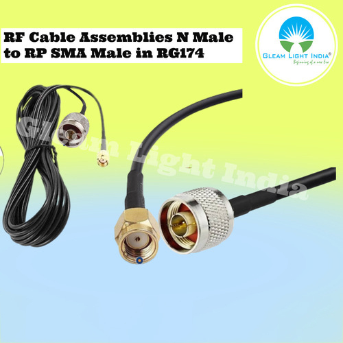 RF Cable Assemblies N Male to RP SMA Male in RG174