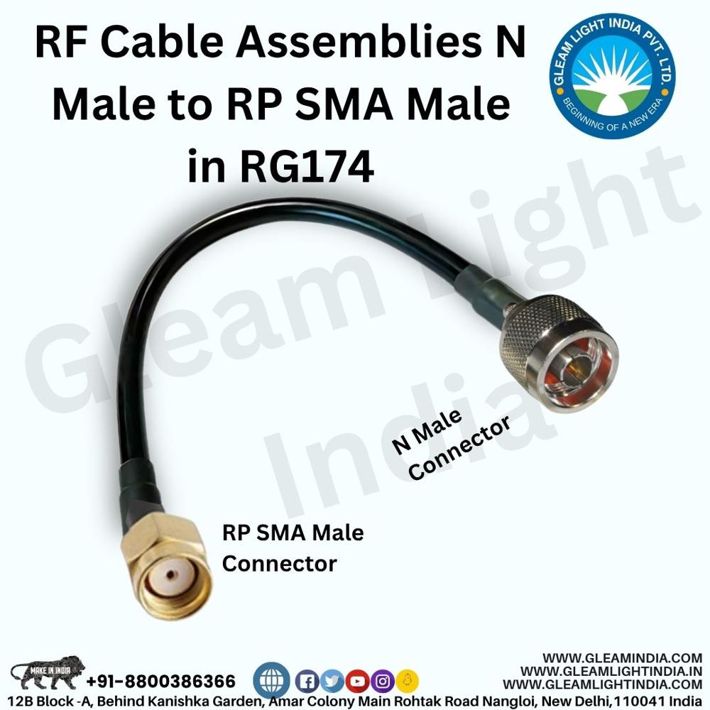 Rf Cable Assemblies N Male To Rp Sma Male In Rg174 - Application: Electronic