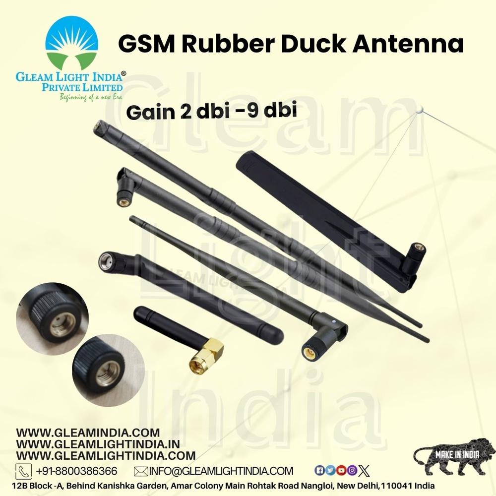 5 Dbi GSM Rubber Duck Antenna - Rubber Material, 800-850 MHz Frequency Band, Flexible Whip Design , Ideal for Industrial Outdoor Applications