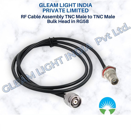 RF Cable Assembly TNC Male to TNC Female Bulk Head in RG58