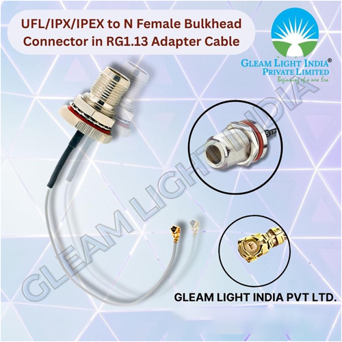 UFL-IPX-IPEX to N Female Bulkhead Connector in RG1.13 Adapter Cable