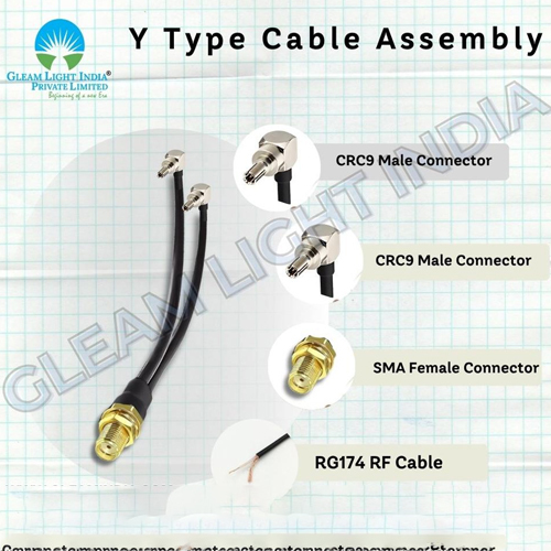 SMA Female To Dual CRC 9 Male Plug In RG 174