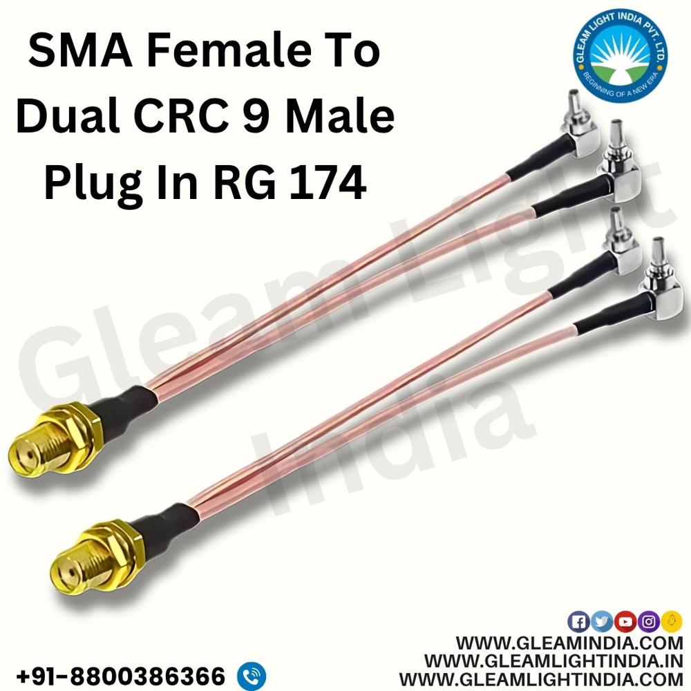 Sma Female To Dual Crc 9 Male Plug In Rg 174 - Application: Industrial