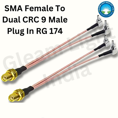 SMA Female To Dual CRC 9 Male Plug In RG 174