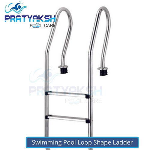 Silver Swimming Pool Loop Shape Ladder