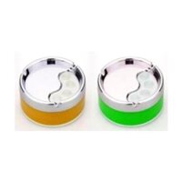 Plastic And Steel Ash Tray - Steel And Other Materials, Different Sizes Available | Yellow And Green Color, Warranty Included