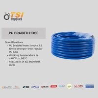 Pu Braided Hose Blue - Polyurethane, 6-12 Mm Id, 30 Bar Burst Pressure, High Flexibility