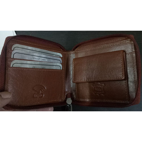 Buff Vt Leather Zk 10019 Cognac Mens Wallet