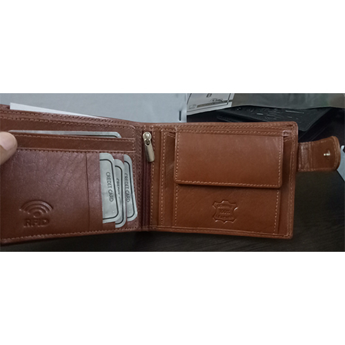 Buff Vt Leather Zk 10023 Cognac Mens Wallet