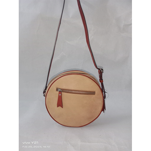 VS 31 Tan and Red Ladies Crossbody Bag