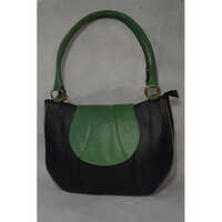 VS 78 Black and Green Ladies Handbag