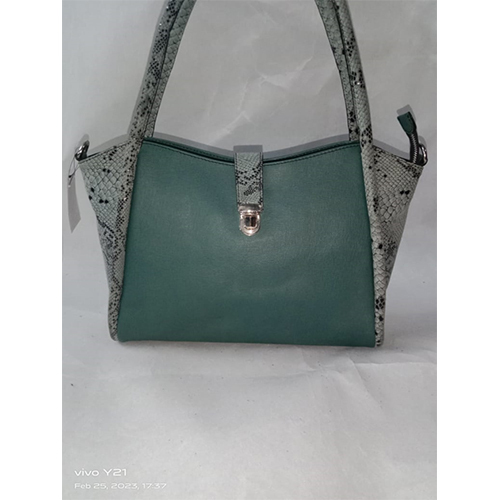 VS 122 Green and Snakeprint Ladies Handbag