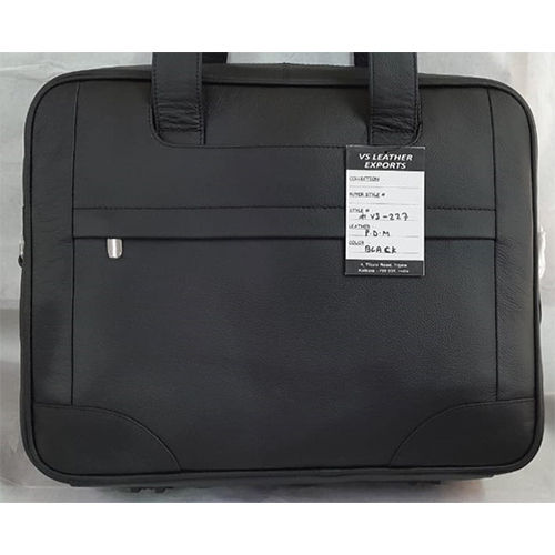 Cow Pdm Leather Vs 227 Black Mens Laptop Bag