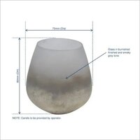 Smoky Candle Votive - Material: Crystal