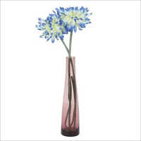 Pink Glass Stylish Vase - Color: Transparent