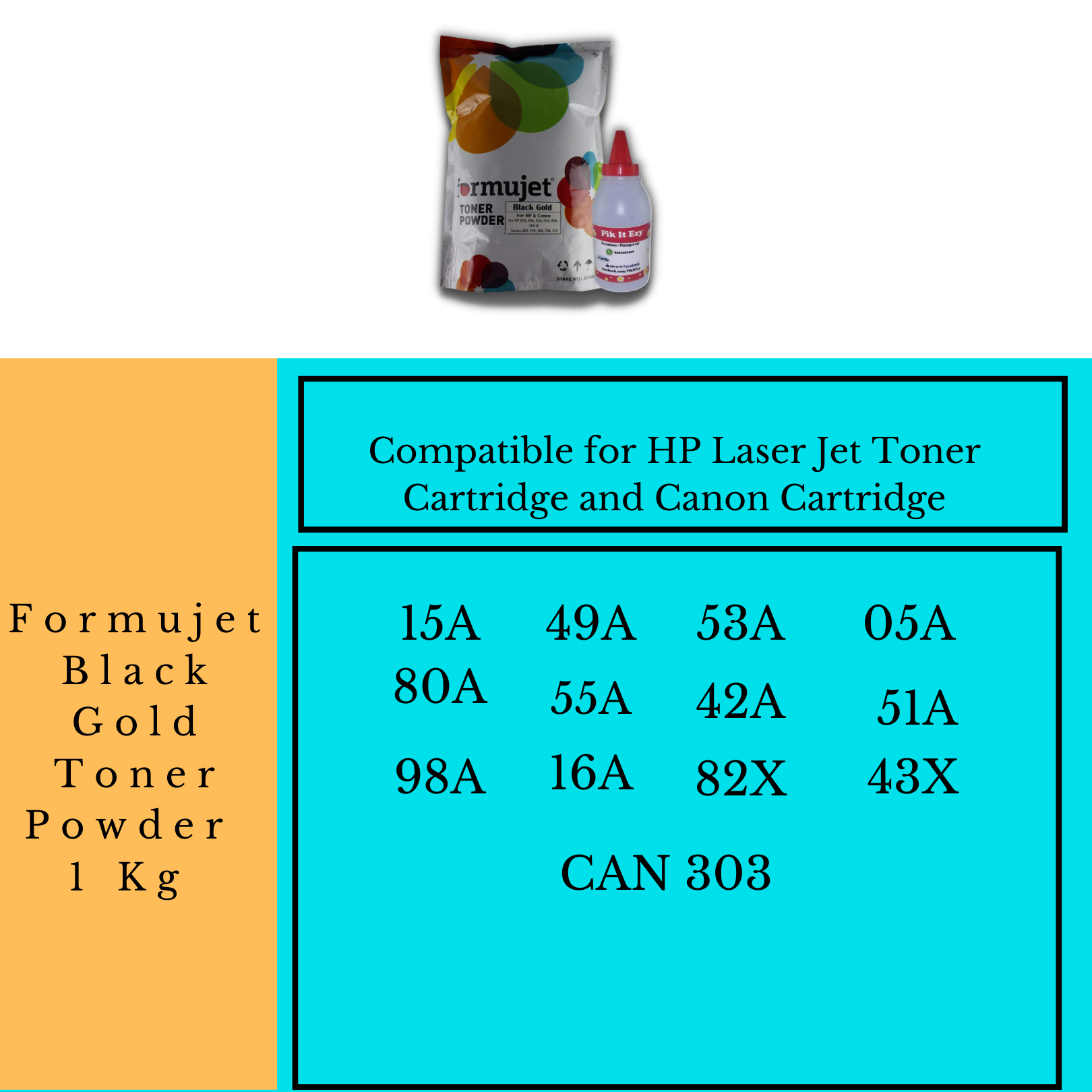 Formujet Black Gold Toner Powder