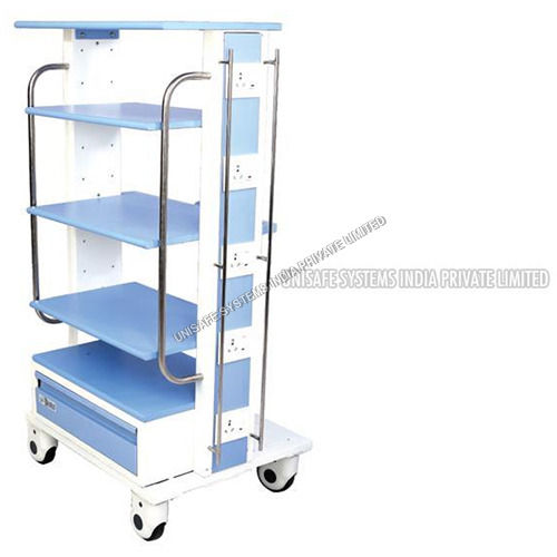 Durable Hospital Monitor Trolley