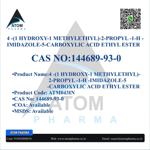 4 -(1 Hydroxy-1 Methylethyl)-2-Propyl -1-H -Imidazole-5-Carboxylic Acid Ethyl Ester Cas No: 144689-93-0