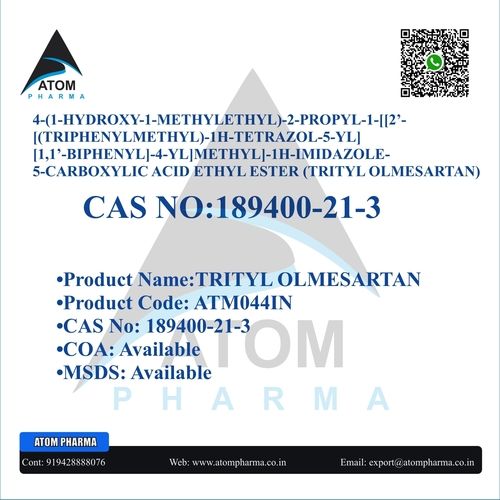 4 1 HYDROXY 1 METHYLETHYL  2 PROPYL 1  2 TRIPHENYLMETHYL  1H-TETRAZOL-5-YL  1 1  BIPHENYL  4 YL METHYL  1H IMIDAZOLE 5 CARBOXYLIC ACID ETHYL ESTER (TRITYL OLMESARTAN)