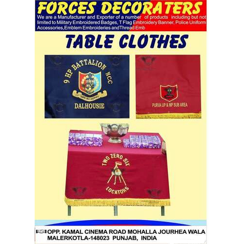 military sena police CMP embroidery table cloth and flags