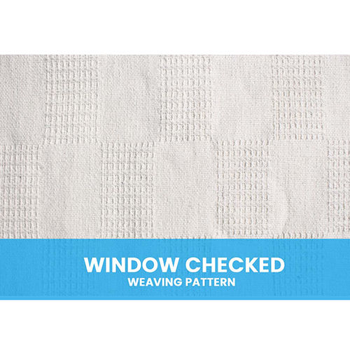 Window Checked Weaving Pattern Snag Free Blanket