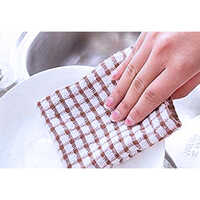 Brown-white Wash Dishes Towels