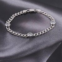 Hand Made Curb Chain Silver Bracelet