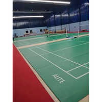 Pvc Badminton Court Flooring - 4.5mm Thick, Customized Size And Shape, Waterproof Green Color | Anti-slip Design