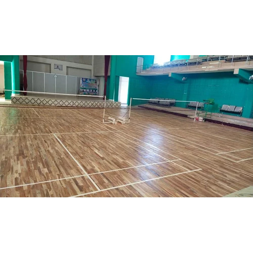 Teak Wood Extremely Durable Badminton Court Flooring