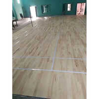 Maple Wood Badminton Court Flooring - Customized Dimensions, Brown, 21 Mm Thickness | Durable, Shock Absorption, Slip Resistant, Smooth Surface