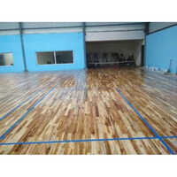 Teak Wood Sports Flooring - 21mm Thickness, Customized Size & Shape | Durable, Easy To Maintain, Shiny Polish