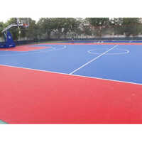 Blue-red Outdoor Tennis Court Flooring